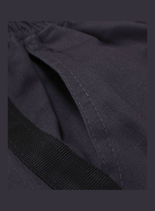 بنطال حمولة سادة رمادي داكن - Image 4