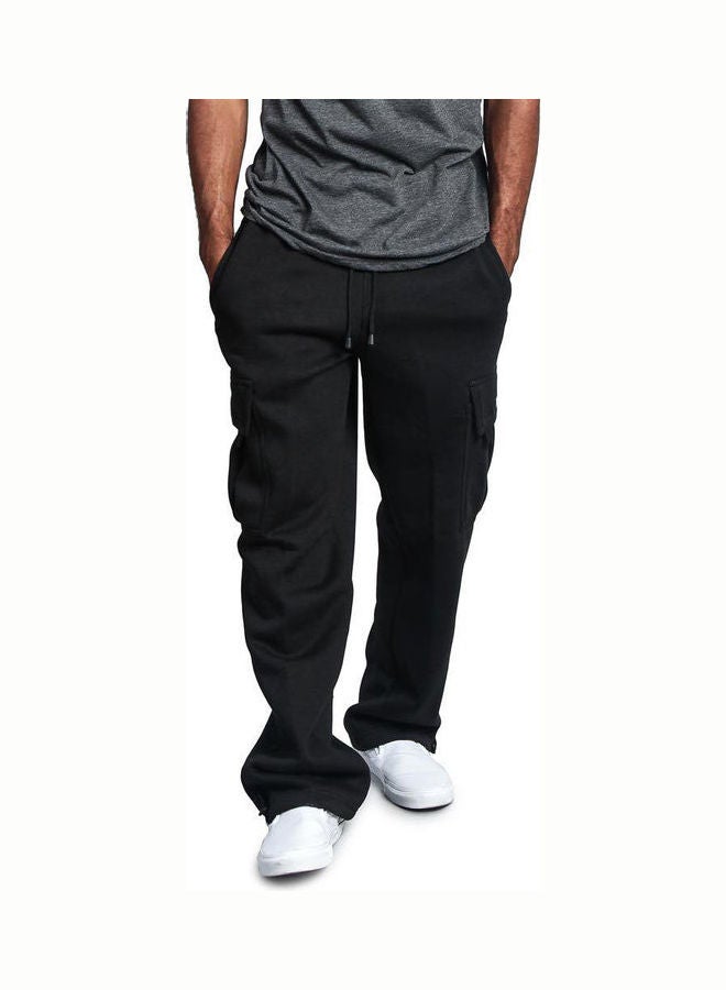 Solid Cotton Pants Black - Image 1
