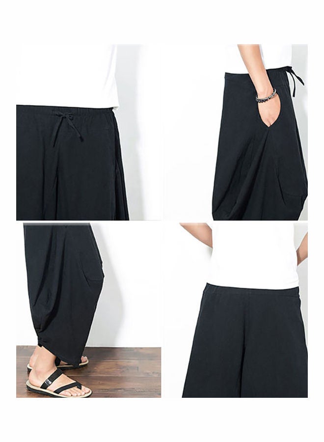 Solid Harem Pants Black - Image 2