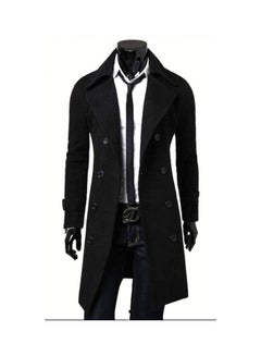 Long Sleeves Overcoat Black