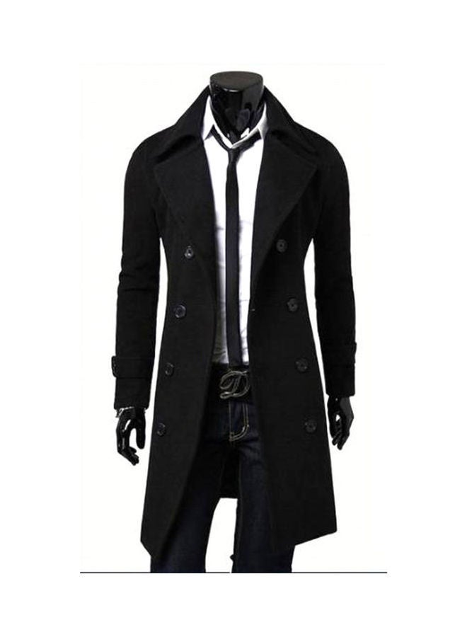 Generic - Long Sleeves Overcoat Black - Image 1