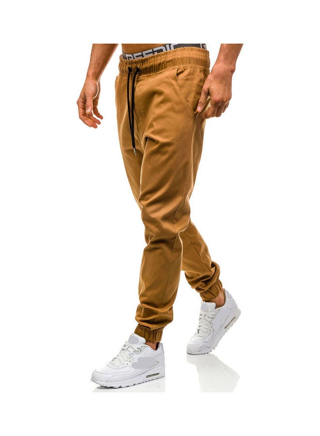 بنطال بخصر مطاطي كاكي - Image 3