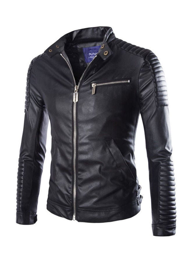 PU Leather Jacket Black  - Image 1