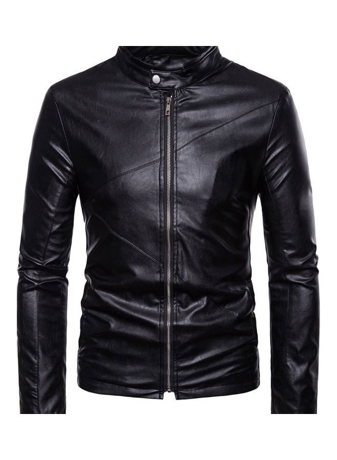 PU Leather Jacket Black  - Image 1