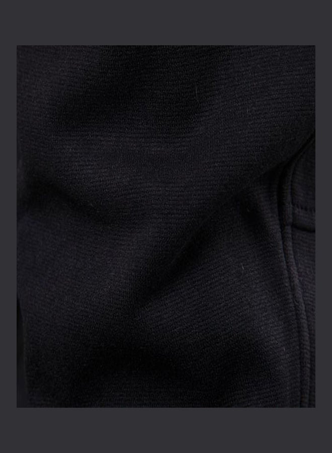 Solid Drawstring Pants Dark Grey/Yellow - Image 4