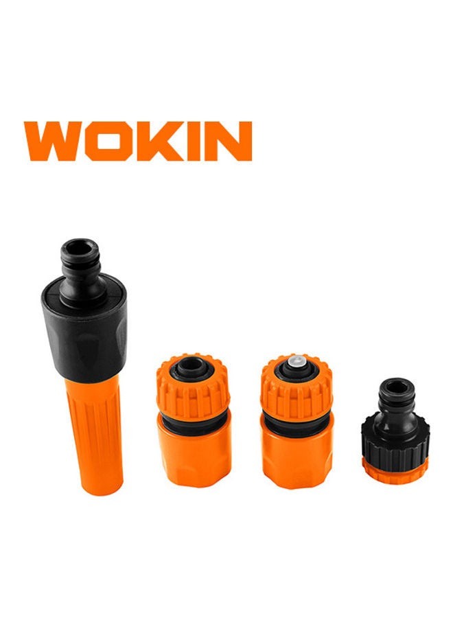 ووكين عرض توفير عبارة عن طق موصلات خرطوم مكون من 4 قطع أسود /برتقالي. 1/2بوصة