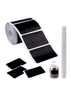 Premify 120-Piece Chalkboard Labels Roll With 1 Marker Black  - Image 3