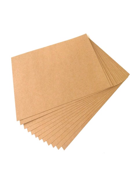 100-Piece A4 Craft Paper Brown