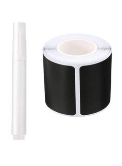Premify 120-Piece Chalkboard Labels Roll With 1 Marker Black  - Image 4