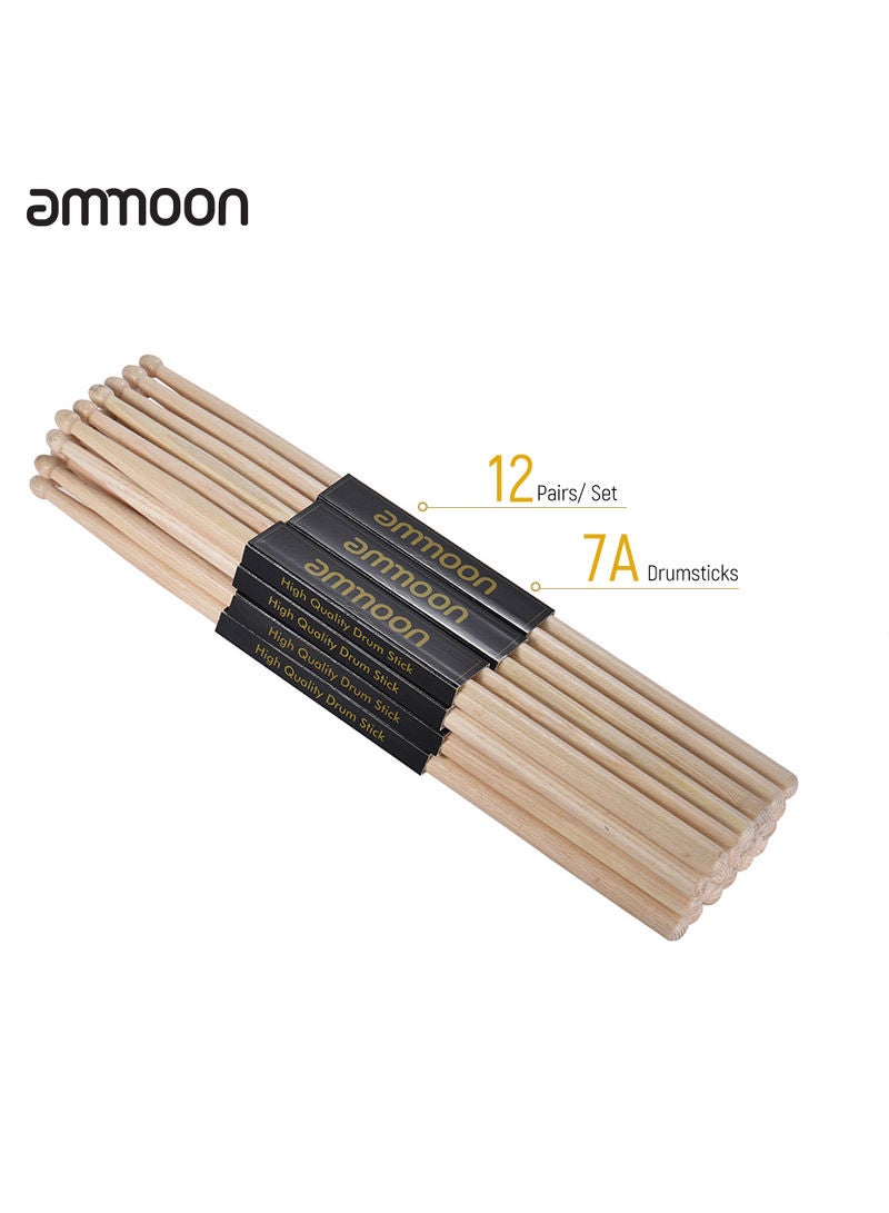 أمون طقم عصا طبل خشبية من 12 زوجاً - Image 1