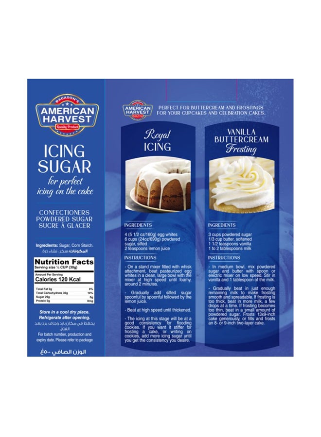 American Harvest Icing Sugar Powdered 500grams  - Image 3