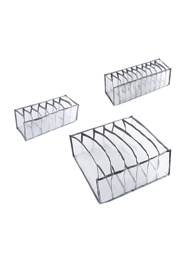 Generic 3-Piece Undergarment Organizer Storage Set Grey  - Image 1