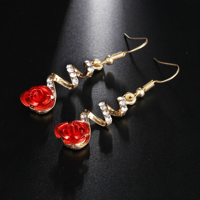 Arabest Rose Designed Women'S Earrings  - Image 2