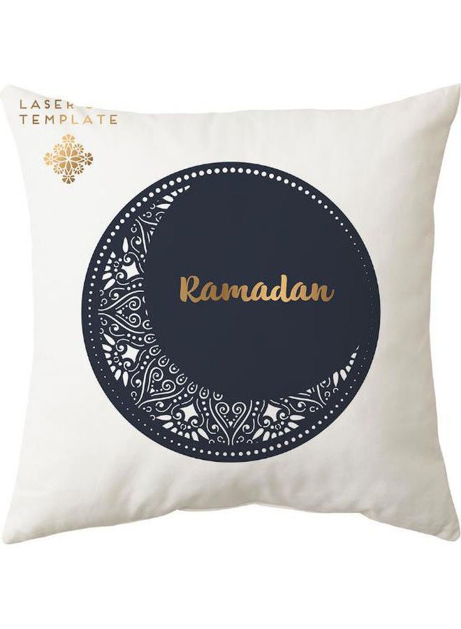 AnneFish - Ramadan Painted Pillowcase Cover Fabric Black/Gold/White 45 x 45cm - Image 1