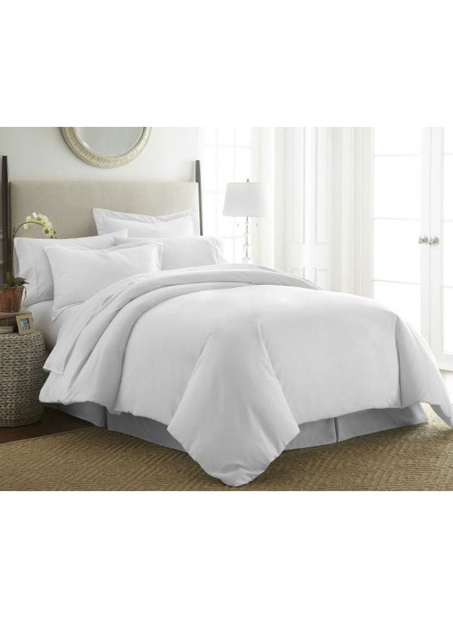 Valentini HOTEL COMFORTER SET MICROFIBER KING 4PCS PLAIN Polyester White 