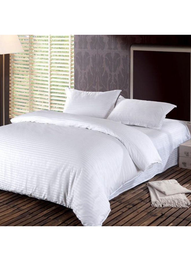 Valentini HOTEL COMFORTER SET MICROFIBER KING 6PCS  STRIPE Polyester White 