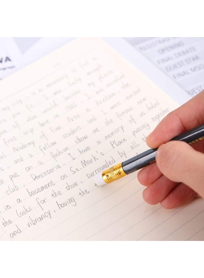 ديلي مجموعة أقلام HB جرافيت وممحاة من 12 قطعة أسود/ أصفر - Image 5