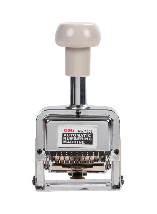 ديلي ماكينة ترقيم آلية مزودة بعدد 8 أرقام أسود/ فضي - Image 1