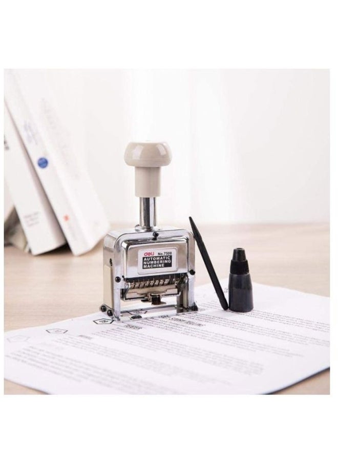 ديلي ماكينة ترقيم آلية مزودة بعدد 8 أرقام أسود/ فضي - Image 4