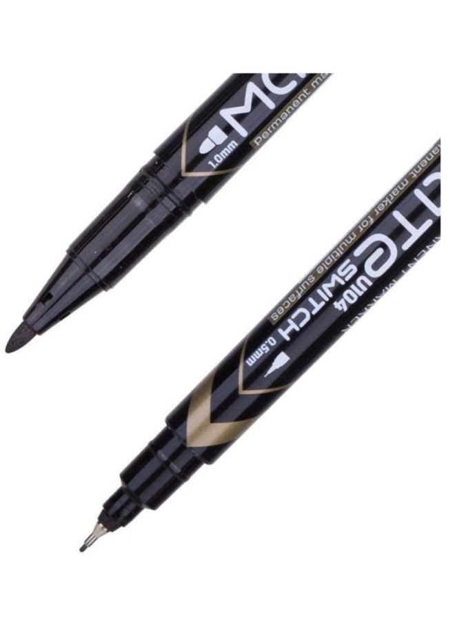 Deli - 12-Piece Permanent Marker Black - Image 1