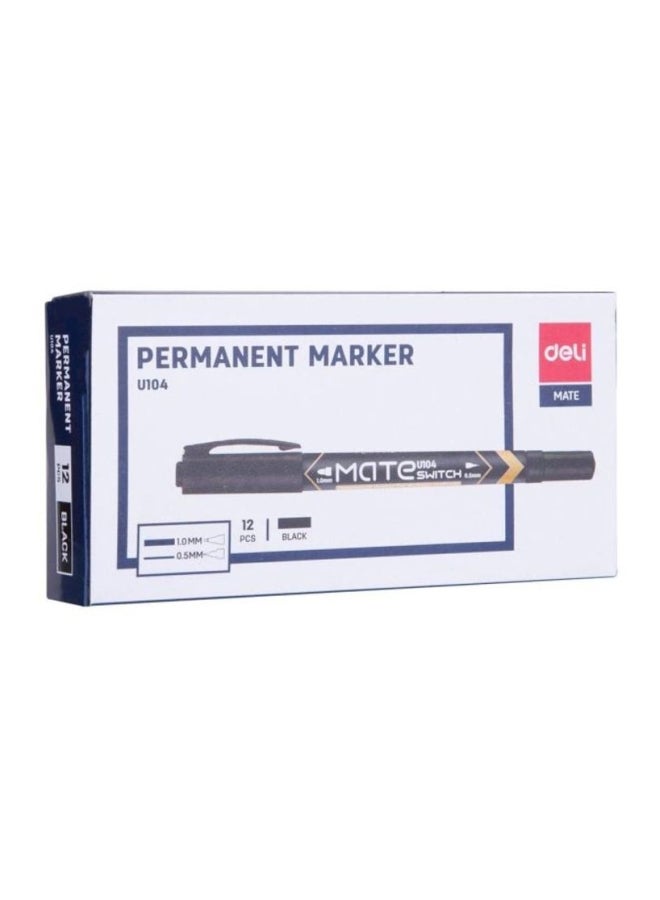 Deli - 12-Piece Permanent Marker Black - Image 1