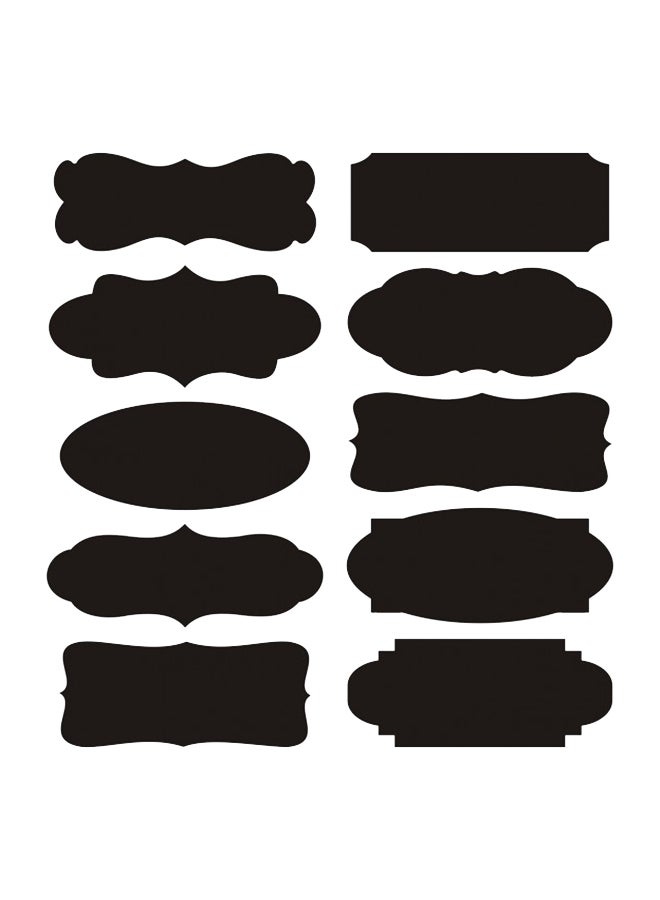 بريميفي لفافة ملصقات من 96 قطعة بتصميم السبورة مع قلم ماركر واحد. أسود - Image 1