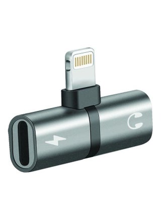 2 In 1 Premium USB Headphone Audio And 2A Pass-Through Charging Splitter Adapter For Iphone/Ipad/Ihinge-Lt Grey - v1609325007/N43366316A_1