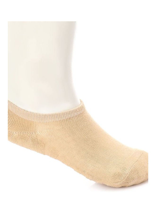 Esla Pair Of Solid Low-Cut Socks Beige