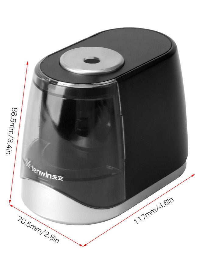 tenwin Electric Pencil Sharpener Black - Image 2