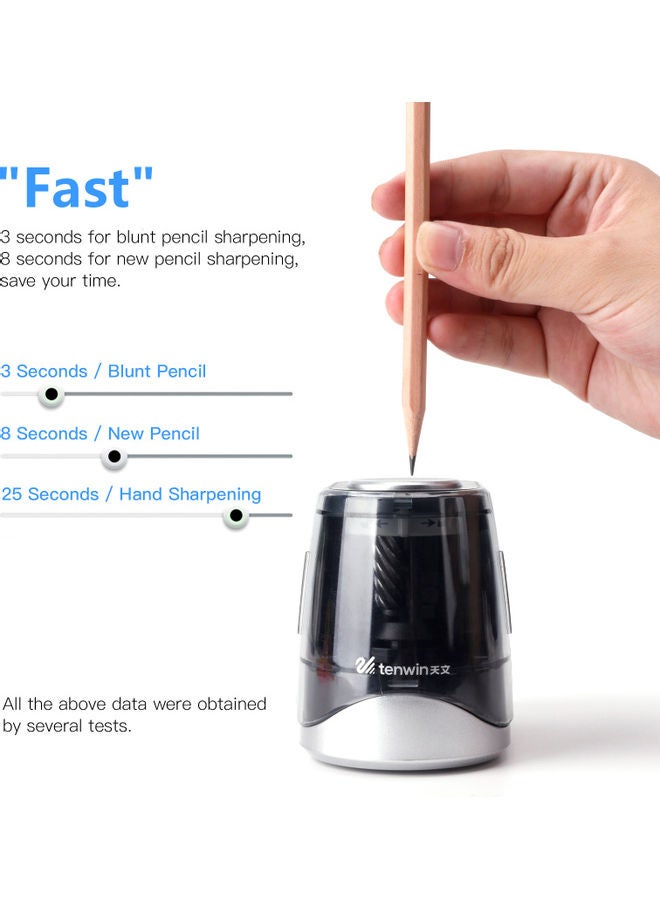 tenwin Electric Pencil Sharpener Black - Image 4
