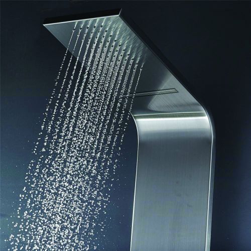 Stainless Steel Shower And Bath Unit Set silver/black