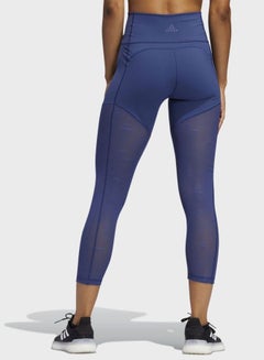 Adidas Jacquard Mesh 7/8 Tights Tech Indigo  - Image 2