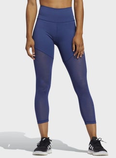 Adidas Jacquard Mesh 7/8 Tights Tech Indigo  - Image 1