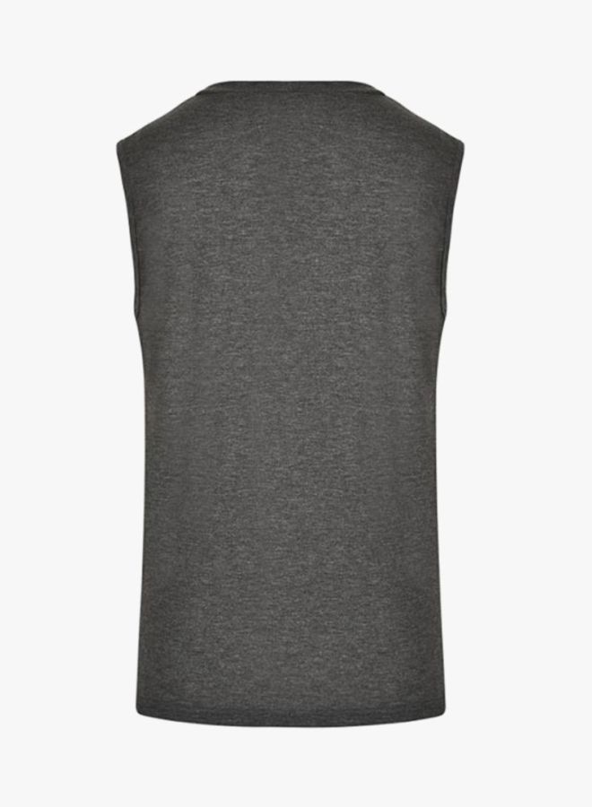 Sharpdo Round Neck Sleeveless Vest Grey/Green - Image 2