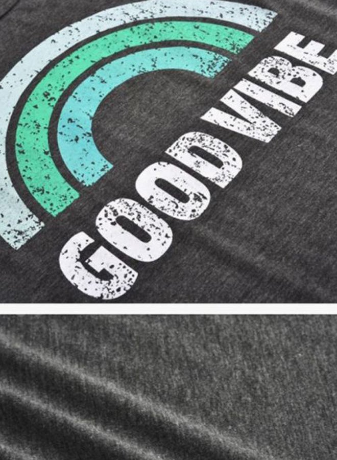 Sharpdo Round Neck Sleeveless Vest Grey/Green - Image 3