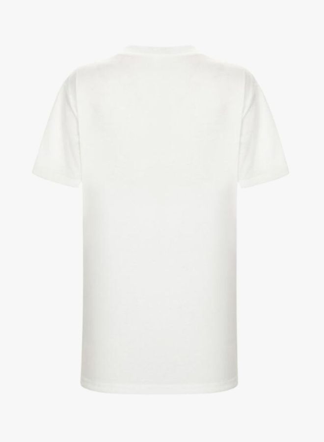 شاربدو تيشيرت بأكمام قصيرة ورقبة دائرية أبيض - Image 2