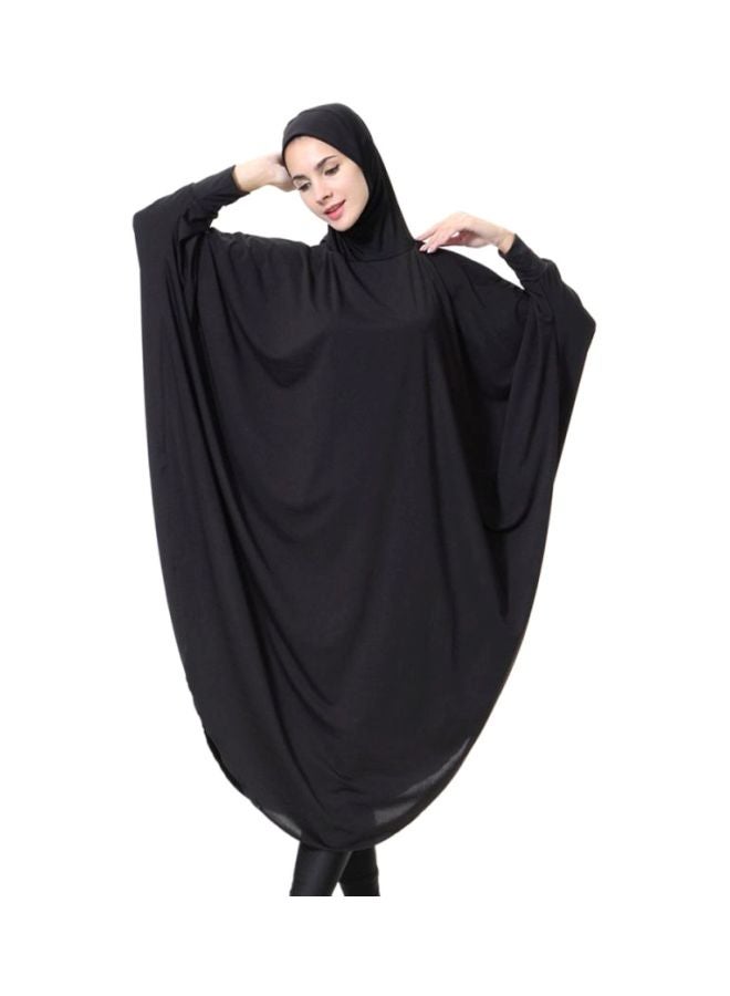 شاربدو ثوب نسائي مزود بحجاب أسود  - Image 1