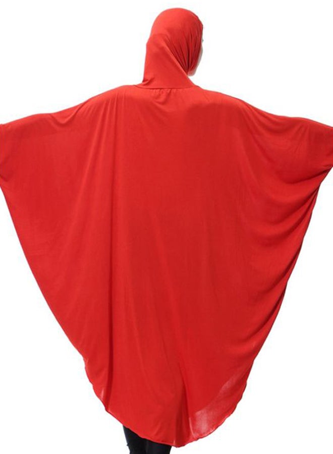 Sharpdo Thobe With Hijab Red - Image 2