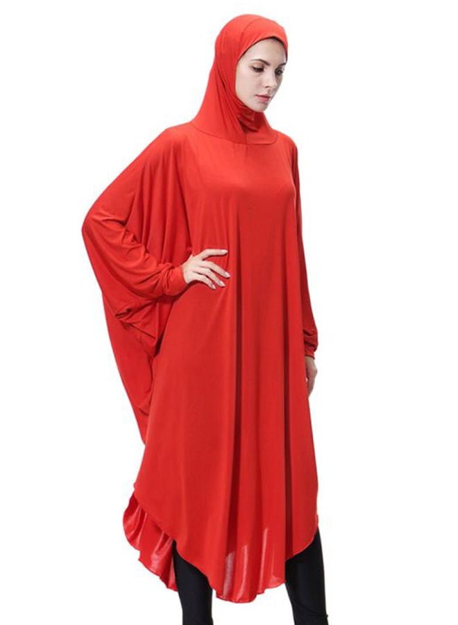 Sharpdo Thobe With Hijab Red - Image 3
