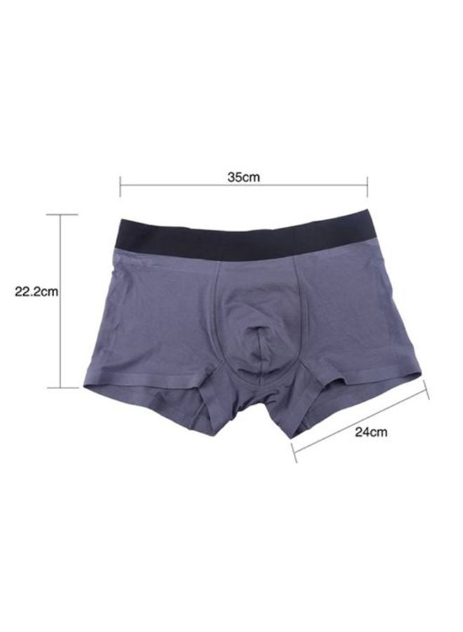 Sharpdo 2 Piece Men Modal Business Style Breathable Seamless Boxer Briefs-Black And Sapphire Blue Sapphire Blue  - Image 2