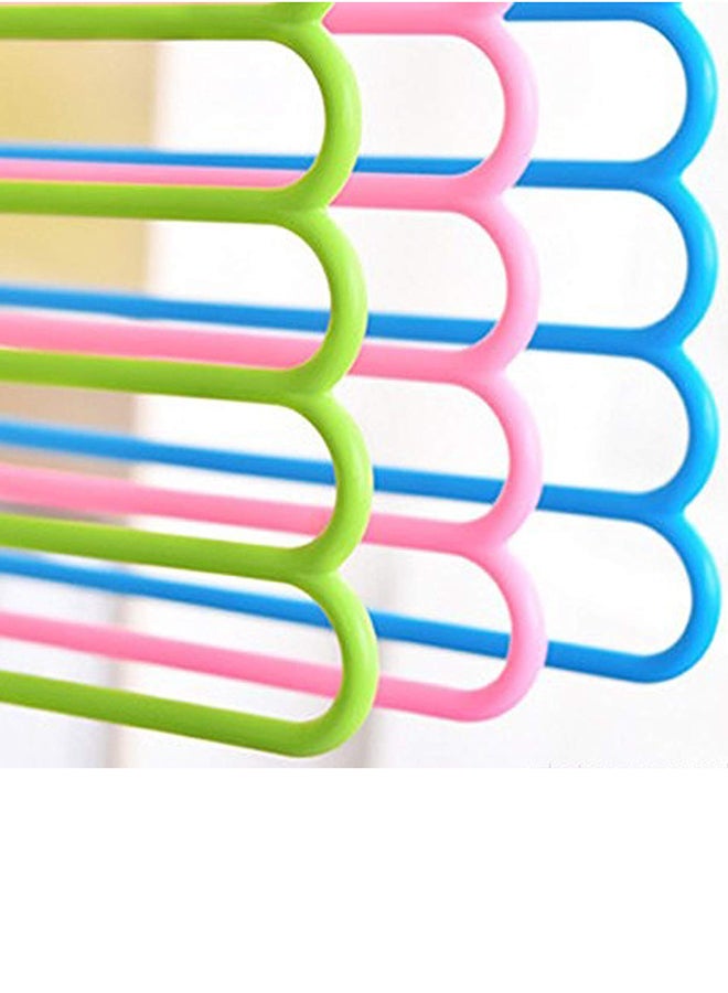 4-Piece Plastic Multi-Purpose Hangers Multicolour 34x34cm - Image 5