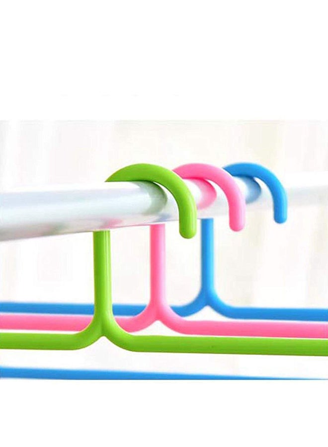 4-Piece Plastic Multi-Purpose Hangers Multicolour 34x34cm - Image 3