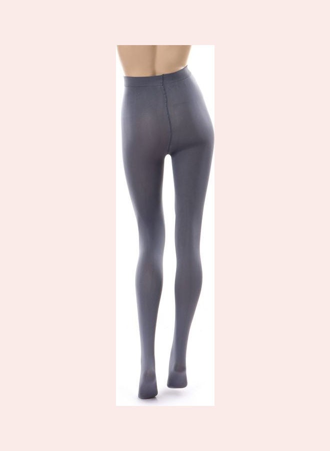Esla - Pair Of Solid Acrylic Stockings Silver - Image 1