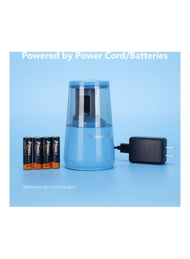 tenwin 3-Piece Electric Pencil Sharpener With Eraser And Vacuum Cleaner Set Blue - Image 2