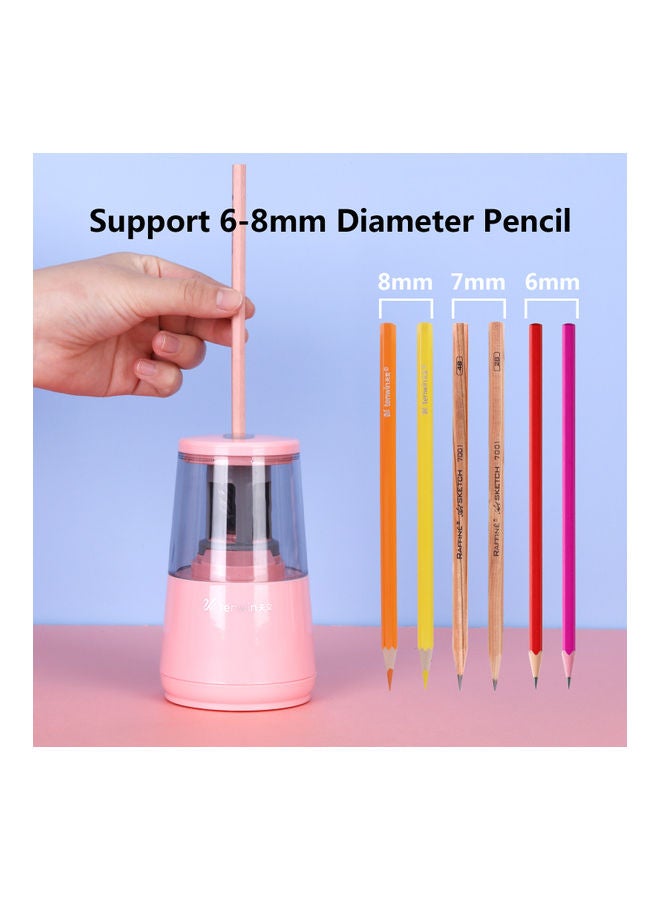 tenwin 3-Piece Electric Pencil Sharpener With Eraser And Vacuum Cleaner Set Blue - Image 3