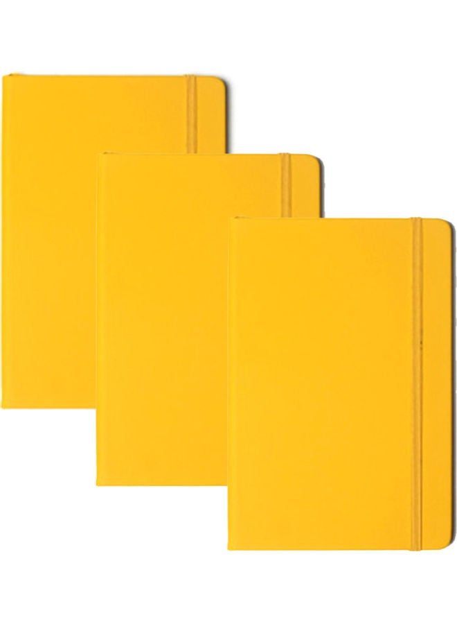 Generic 3-Piece A6 Journal Writing Notebook Yellow  - Image 1