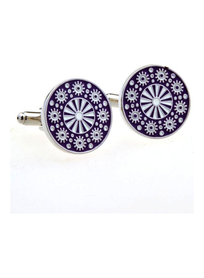 Copper Shirt Cufflinks Circle Figure 