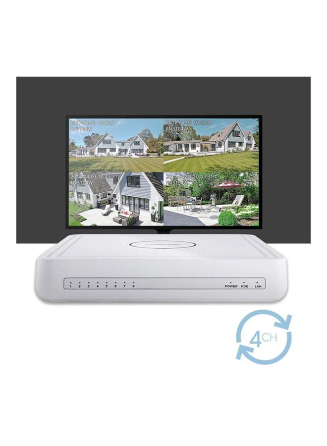 فوسكام كاميرا للمراقبة مضادة للماء ذات رؤية ليلية عالية الدقة ويمكن اتصالها بالواي فاي 720 بيكسل ومسجل للفيديو بمحرك قرص صلب بسعة 1 تيرابايت - Image 2