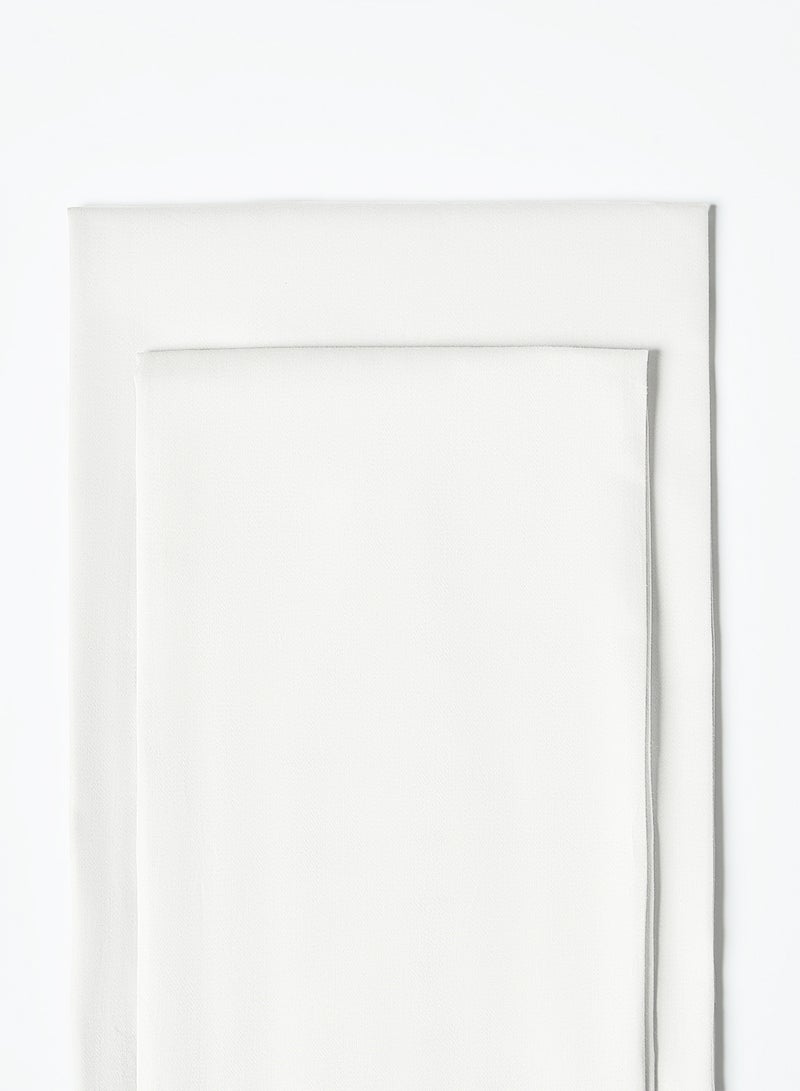 كاسافيا طقم أغطية وسائد فاخرة بحجم كينج مصنوعة من القطن بنسبة 100% ومكونة من 400 خيط قطن أبيض 20x40بوصة - Image 4