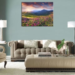 فاست برينت لوحة فنية للزينة من قماش الكانفاس بطبعة زهور من بونامايسون متعدد الألوان 45x30سم  - Image 2